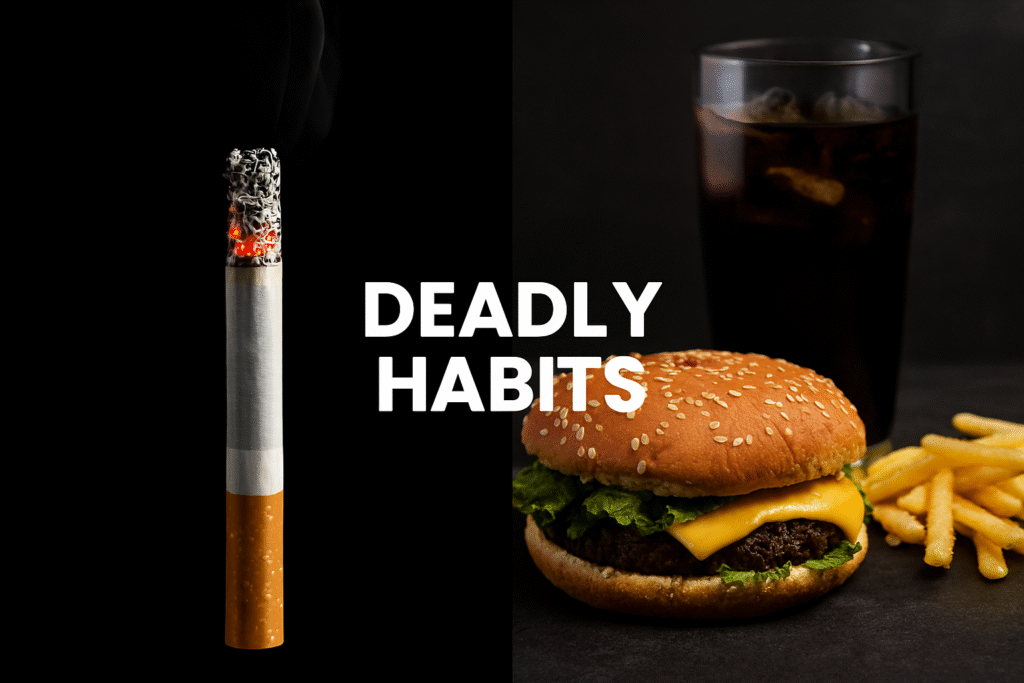 Junk food vs smoking health impact