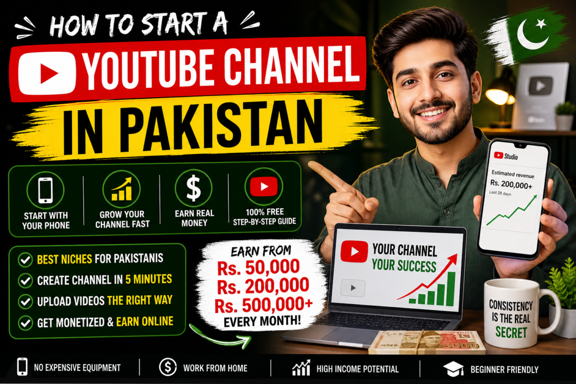 how to create YouTube channel and earn money in Pakistan 2026