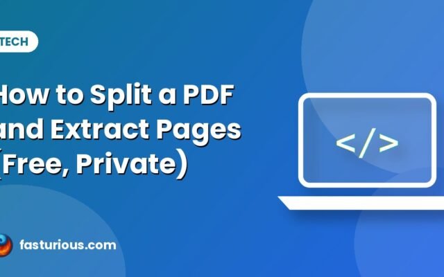 How to Split a PDF and Extract Pages for Free