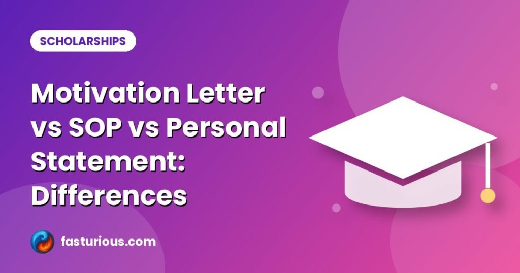 Motivation letter vs SOP: Motivation Letter vs SOP vs Personal Statement: Differences
